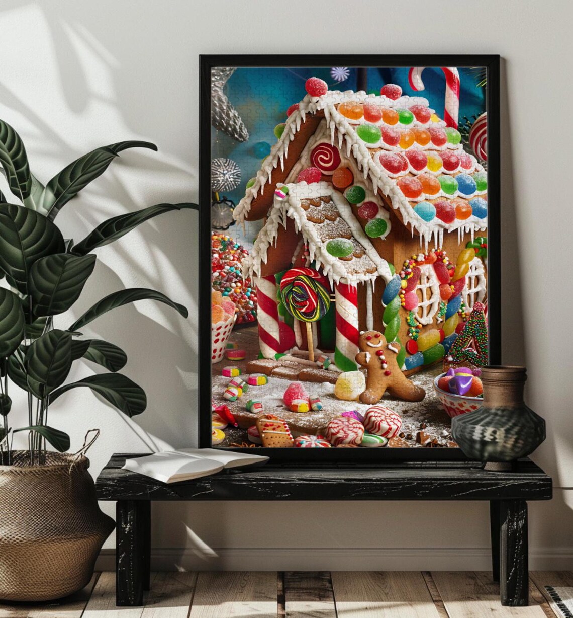 Christmas Cookies Village Jigsaw Puzzle2003005001000 Wood Whimsical Christmas Snowy Village Puzzlescharming Winter Village Folk Art - Image 2