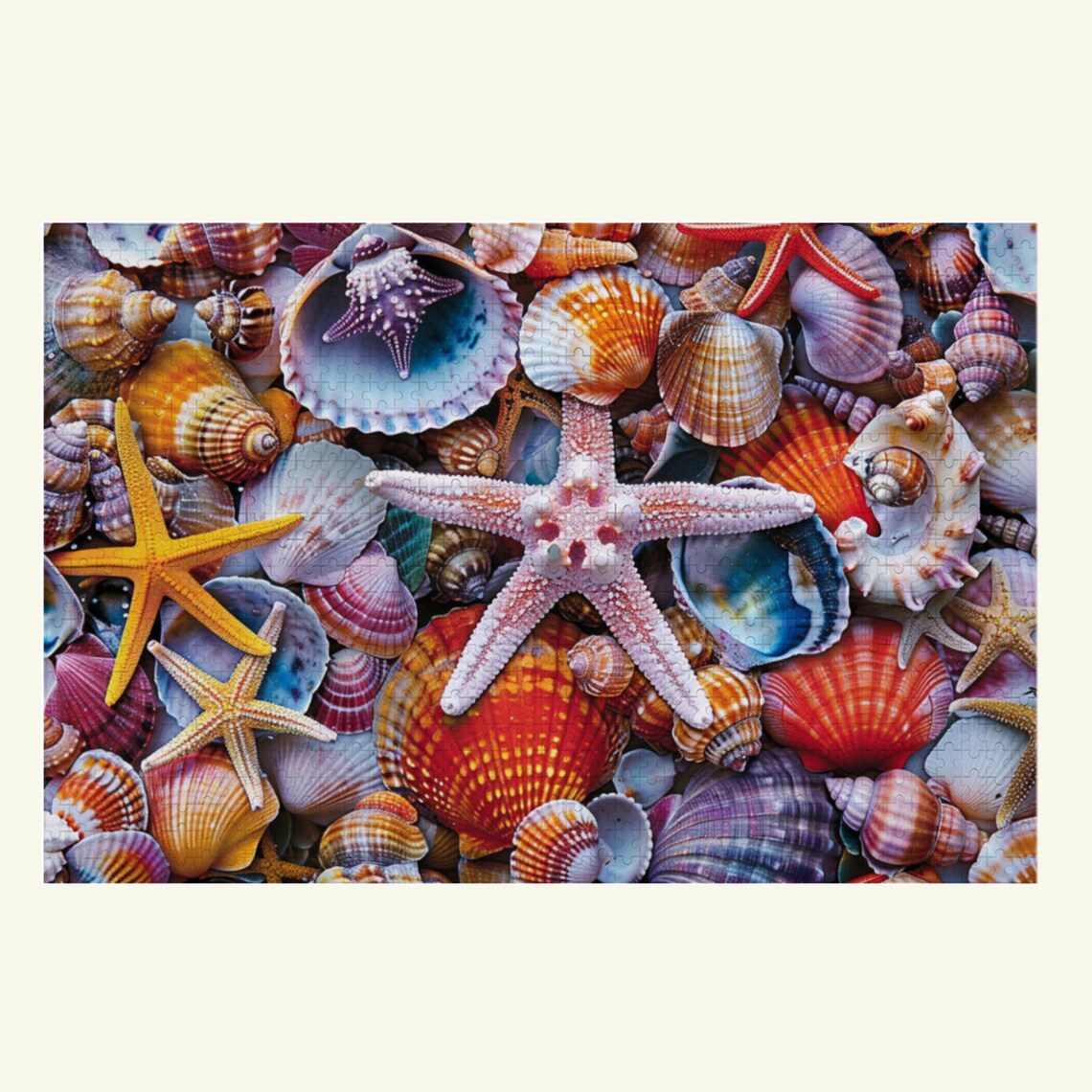 Stained Glass Beach Shells and Starfish Puzzle - Image 2