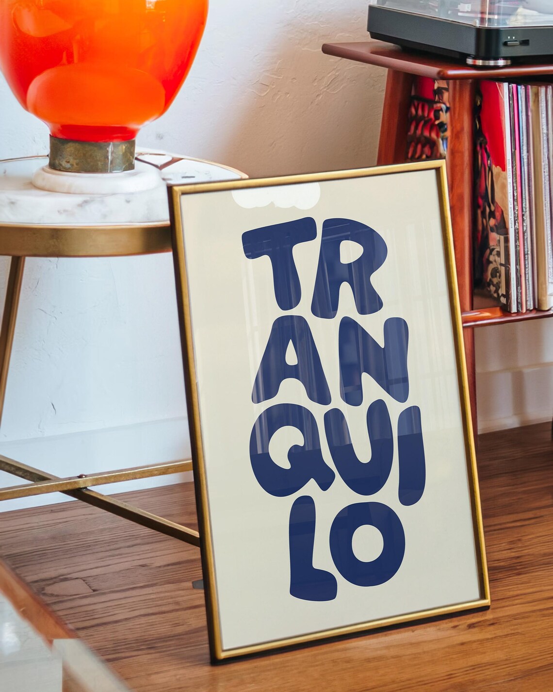 Blue Tranquilo Motivational Poster Print, Minimal Decor - Image 3