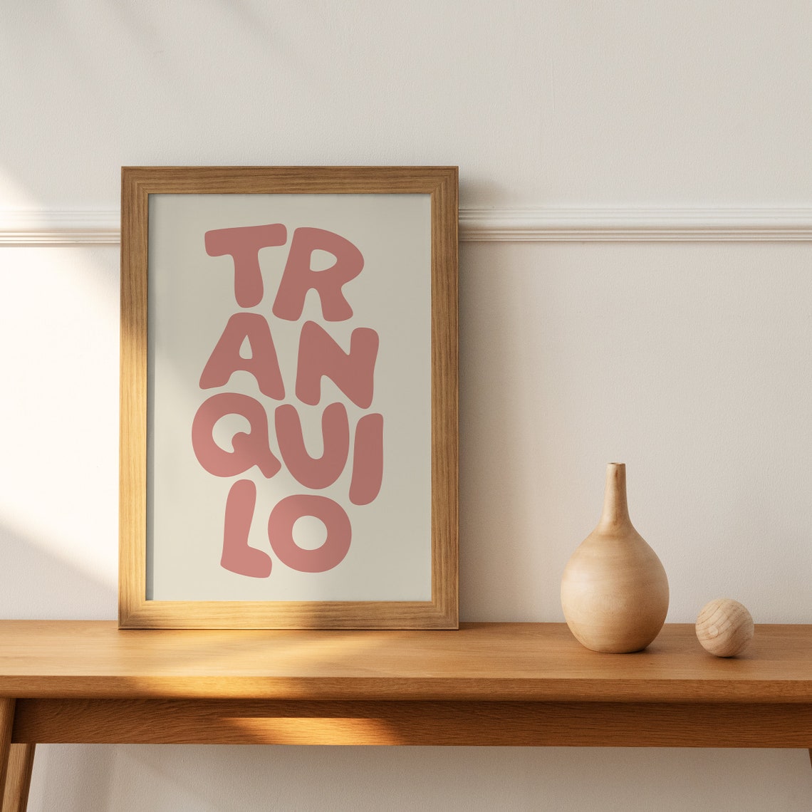 Trendy Peaceful Tranquilo Poster Print Calm Inspirational Pastel Wall Art Minimalist Home Office Decor Serenity Tranquility Dorm Room Art - Image 3
