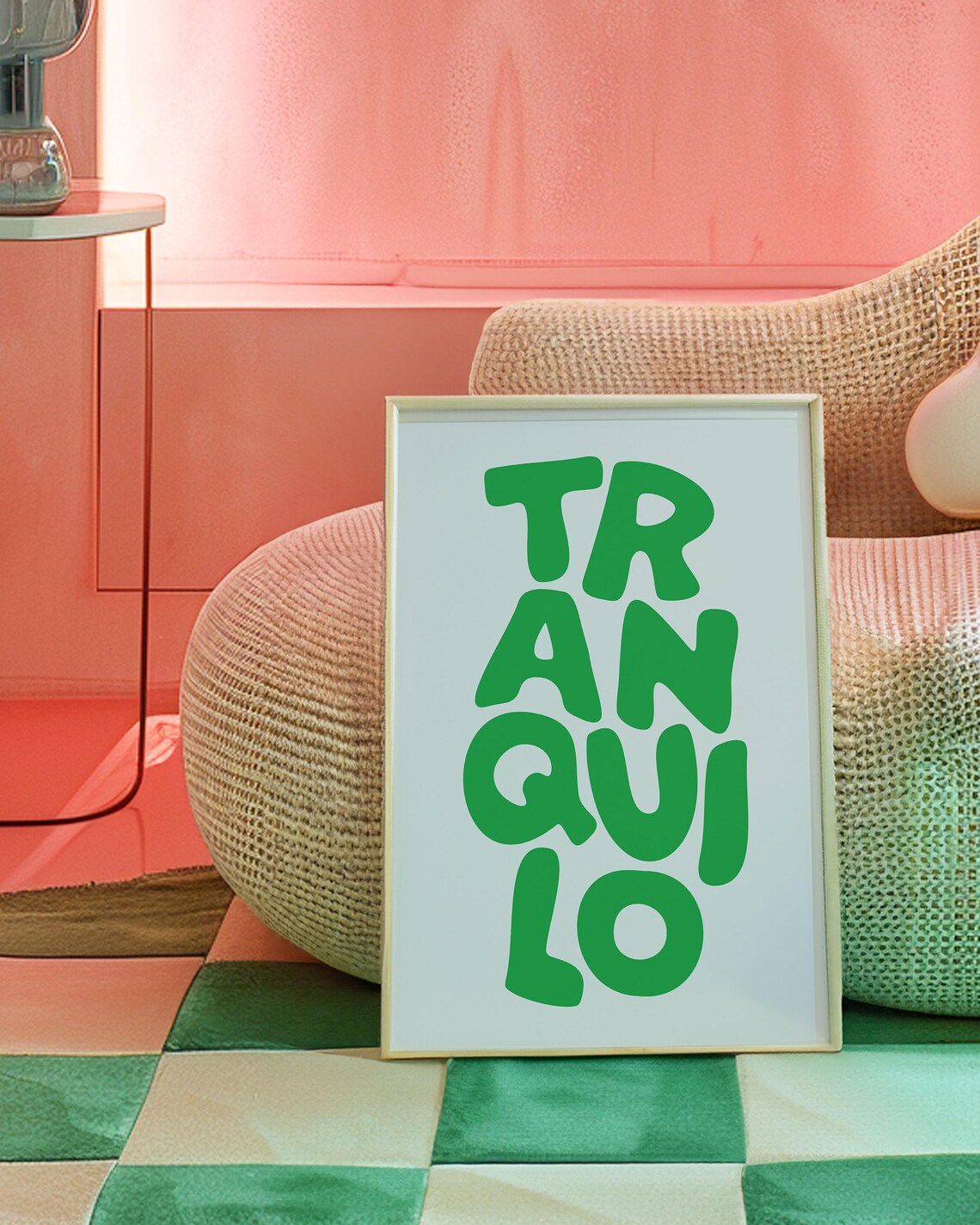 Green Tranquilo Poster Print, Minimalist Wall Art - Image 2