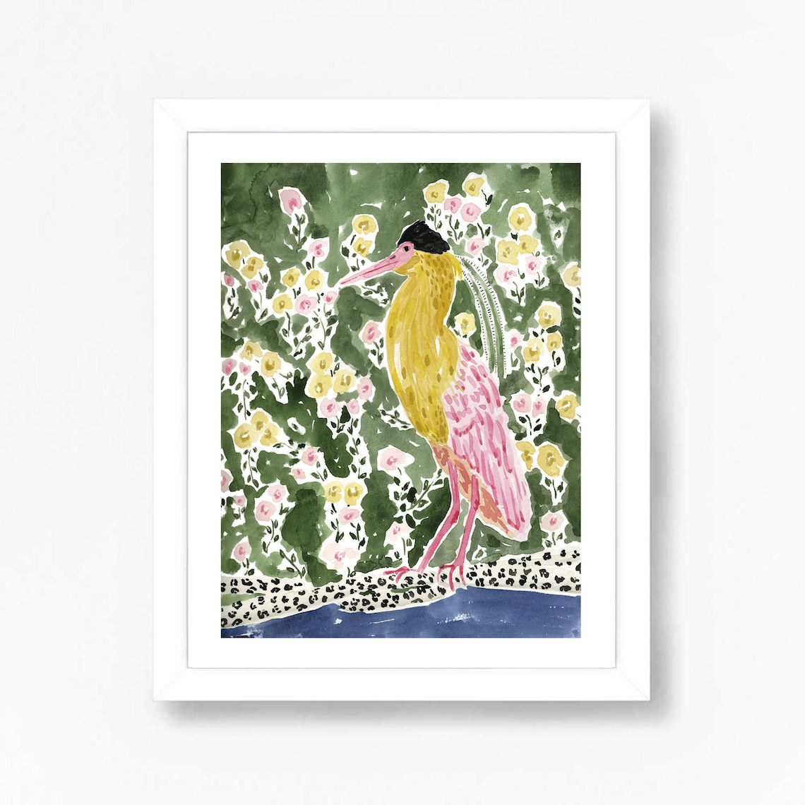 Tropical Birds Watercolor Art Print, Boho Style - Image 3
