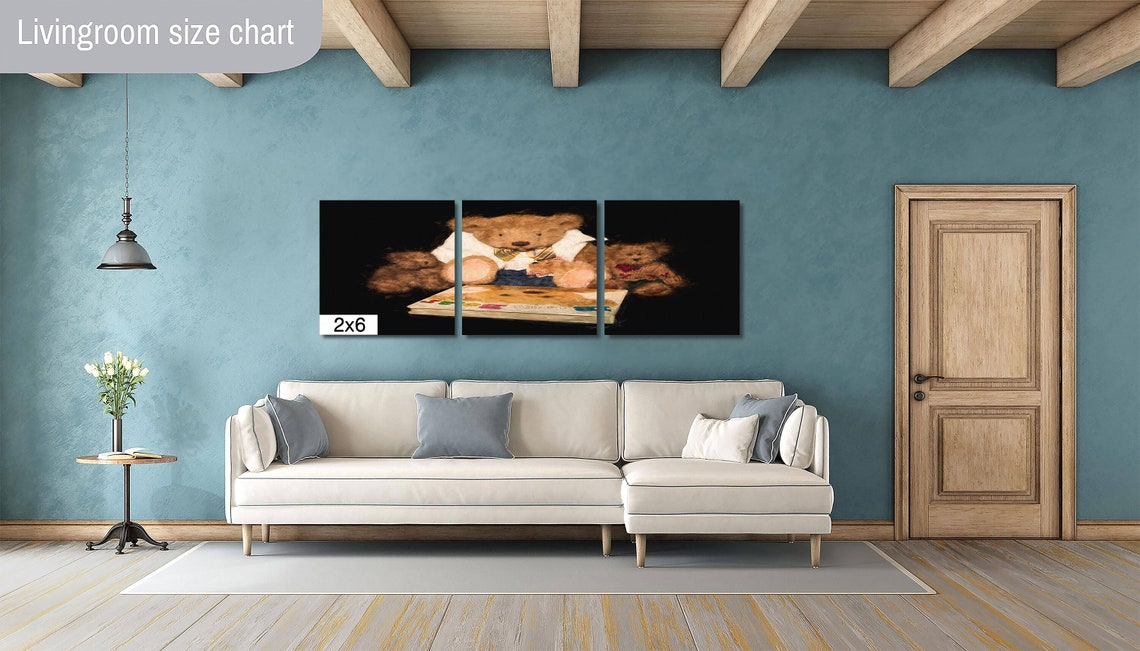 Storybook Teddy Bears Reading Picture Book Nursery Wall Art Poster - Image 3
