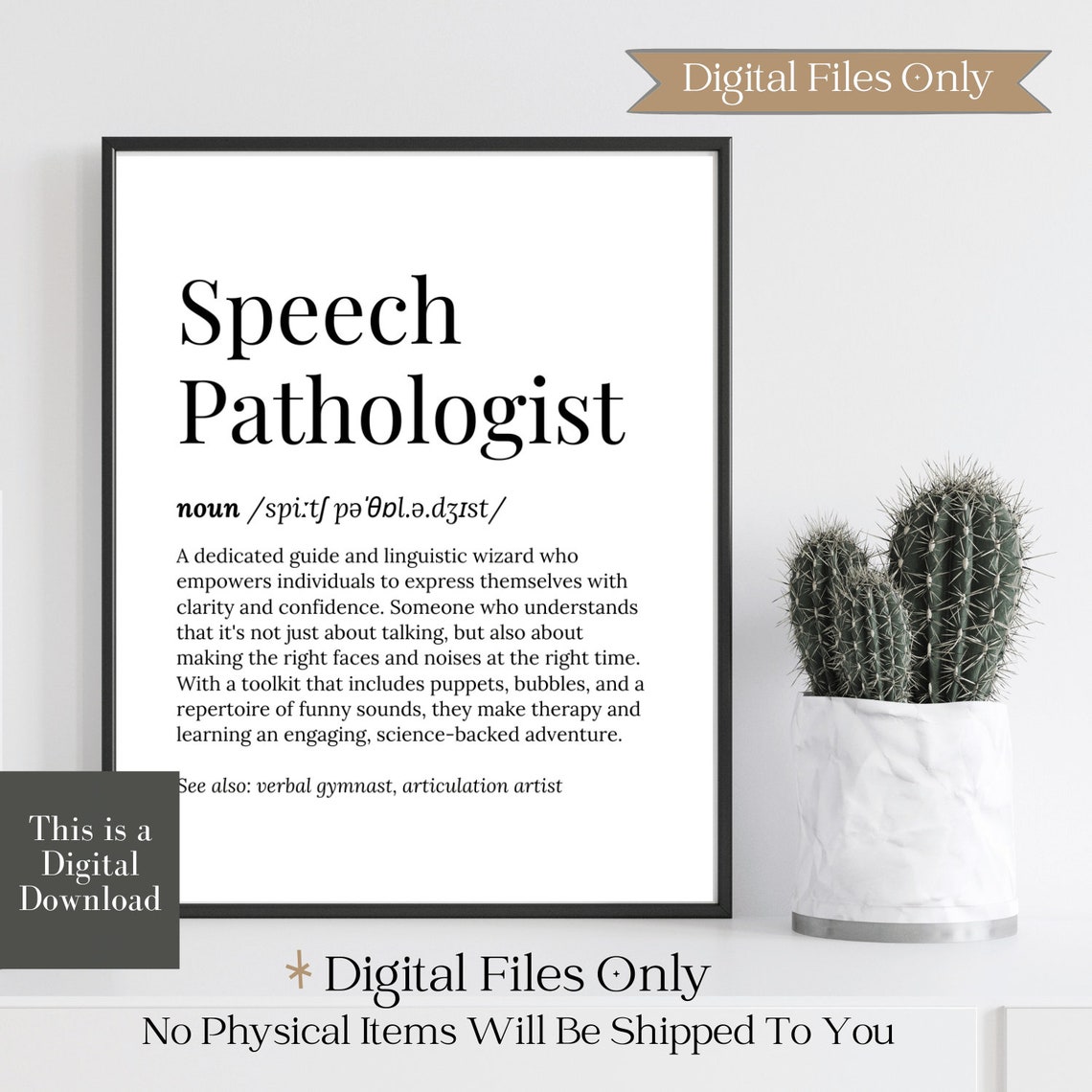 Speech Pathologist Definition Dictionary Typography Style Poster - Image 3