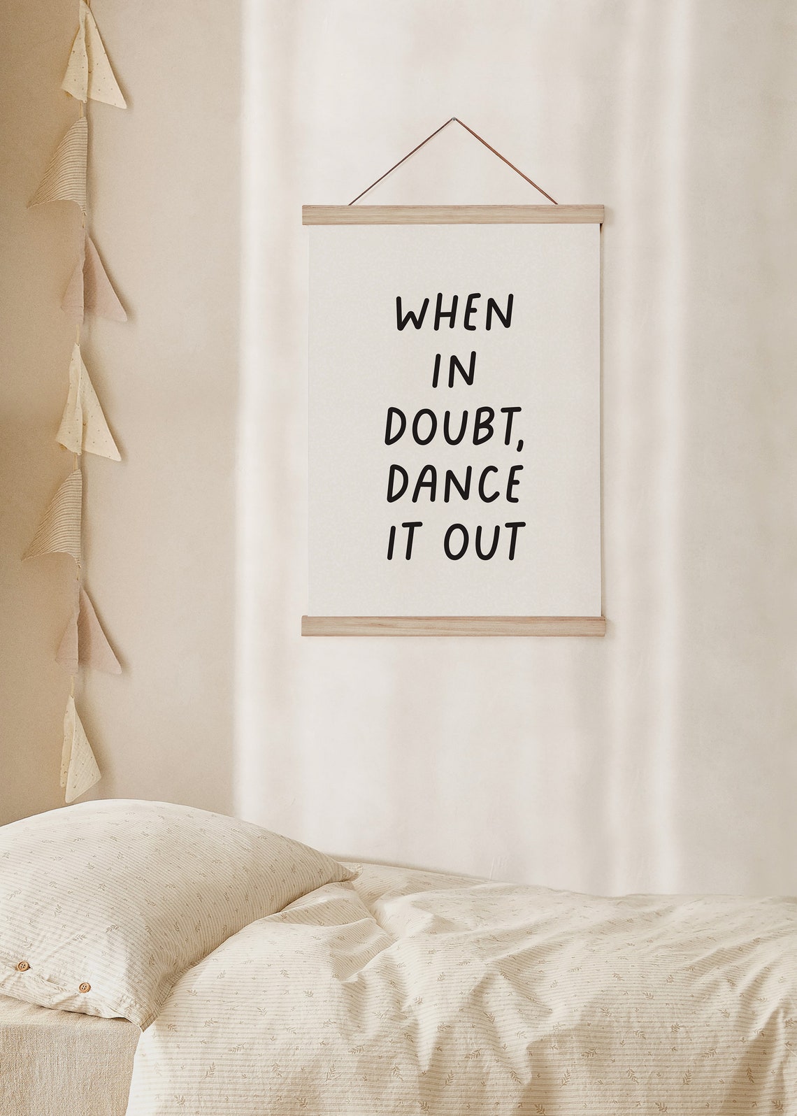 When in Doubt Dance It Out Hand Lettered Motivational Quote Poster - Image 2
