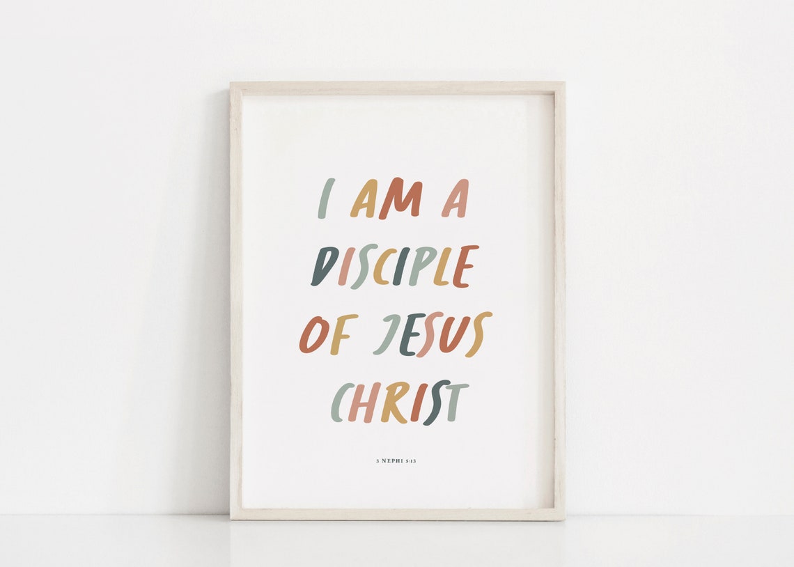 I Am A Disciple Of Jesus Christ Colorful LDS Youth Theme Poster - Image 2