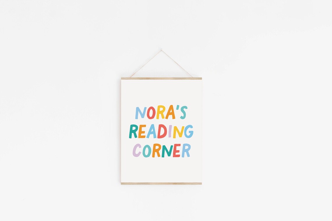 Custom Reading Corner Kids Room Art Print - Image 2