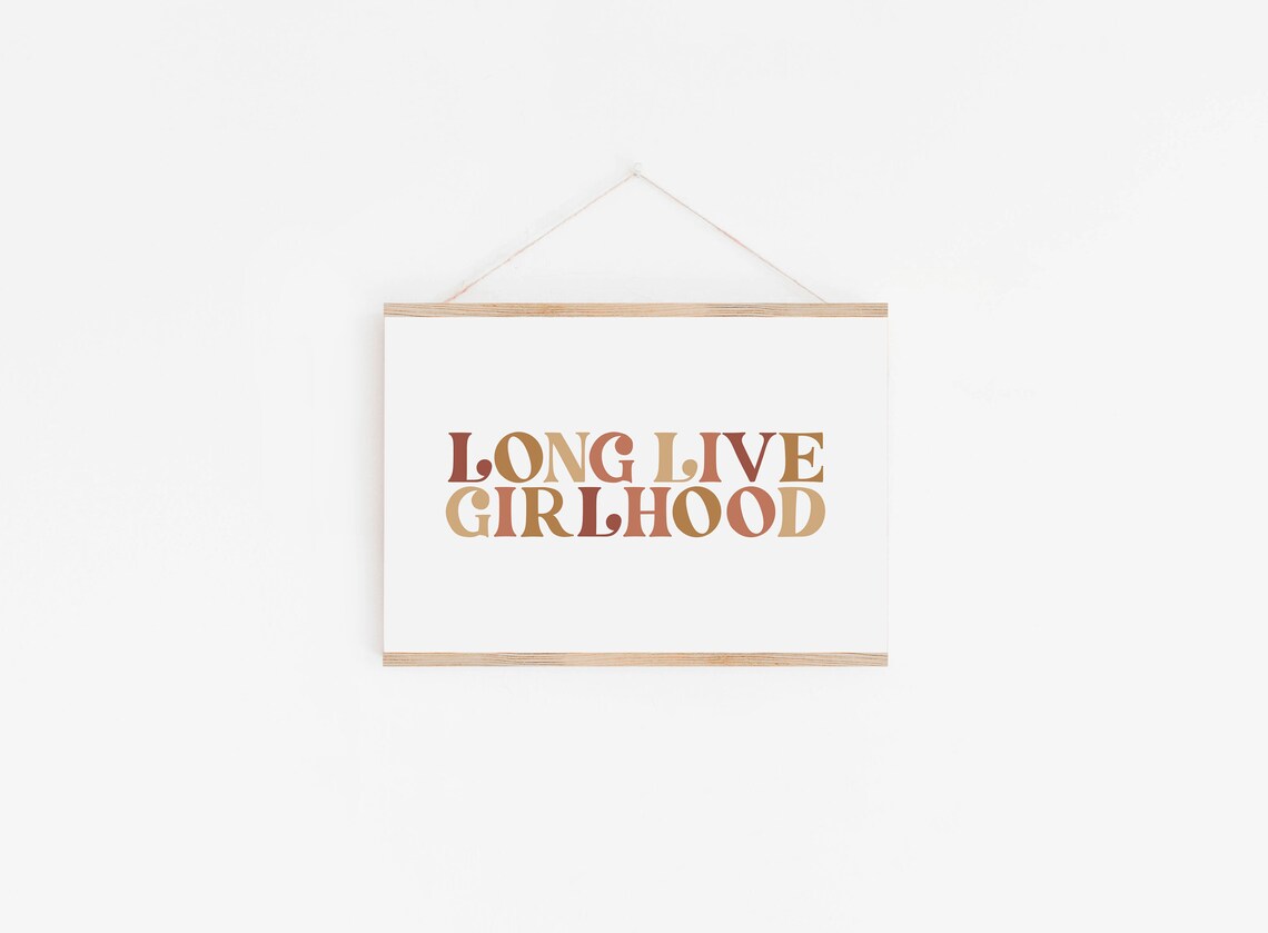 Long Live Girlhood Boho Nursery Wall Art Print - Image 2