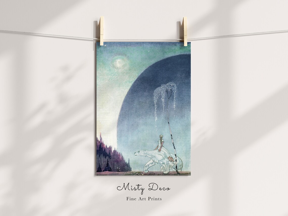 Whimsical Fairy Tale Vintage Illustration Print