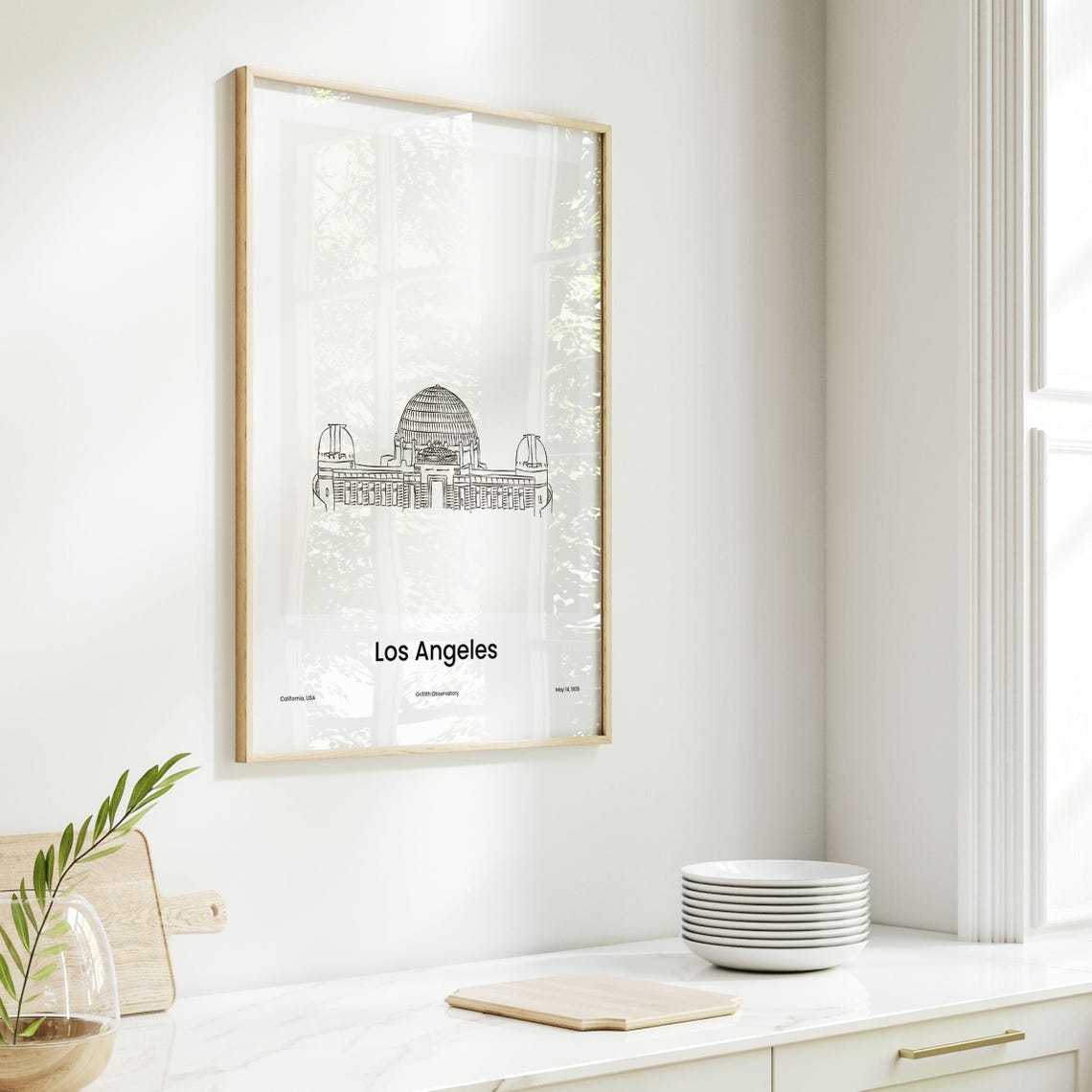 Los Angeles Griffith Observatory Minimalist Line Drawing Poster - Image 6