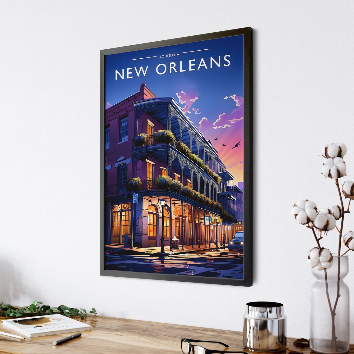 New Orleans Travel Poster, Louisiana City Art - Image 4