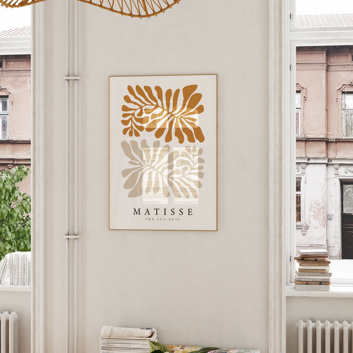Matisse The Cut Outs Ochre Beige Leaf Duo Decorative Art Poster - Image 6