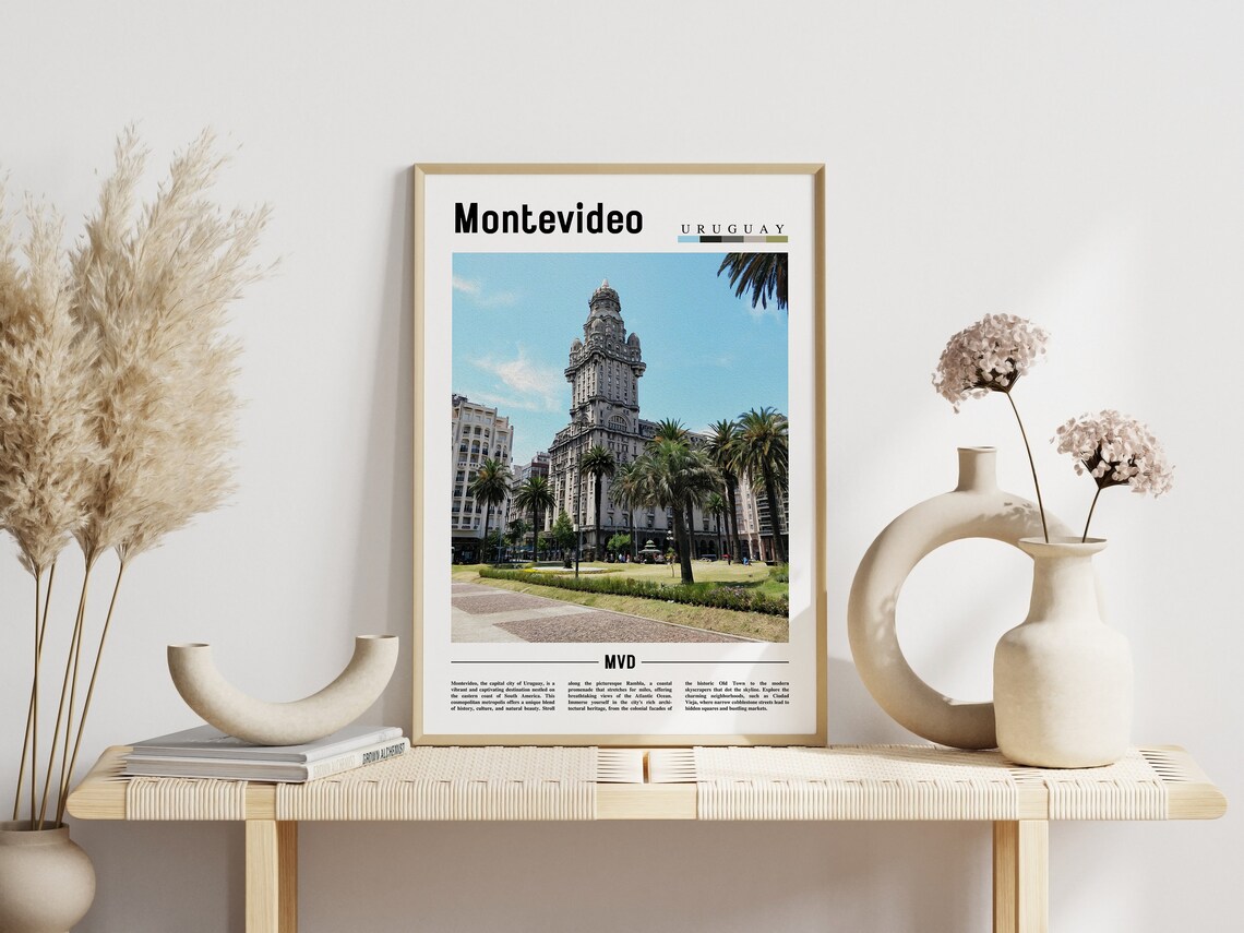 Montevideo Uruguay Historic Plaza Landmark Photo Travel Poster - Image 3