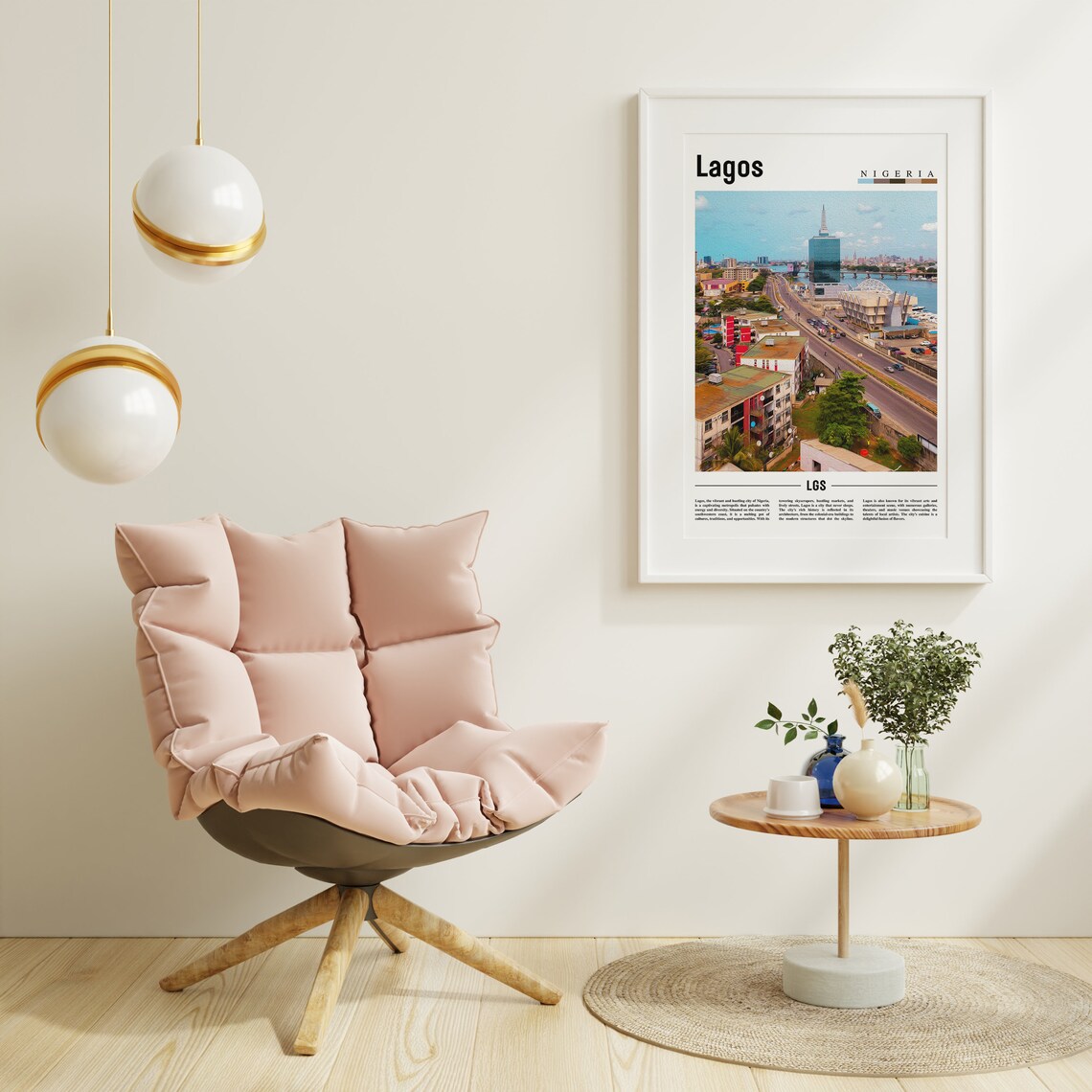 Vibrant Modern Lagos Nigeria Skyline City Travel Photo Art Poster - Image 3