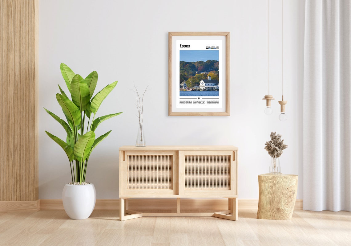 Essex Print Essex Poster Essex Wall Art Oil Painting Poster Colorful City Print City Artwork Travel Artwork Travel Wall Art City Print - Image 3