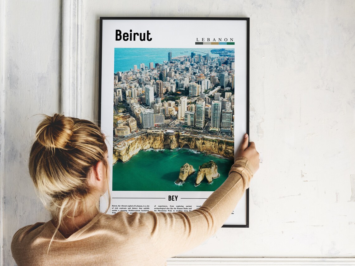 Beirut Travel Poster, Oil-Painting-Style Print - Image 2