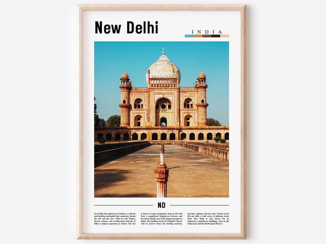 New Delhi Poster New Delhi Print New Delhi Wall Art Asia Print Asia Poster Asia Photo Minimal Travel Poster