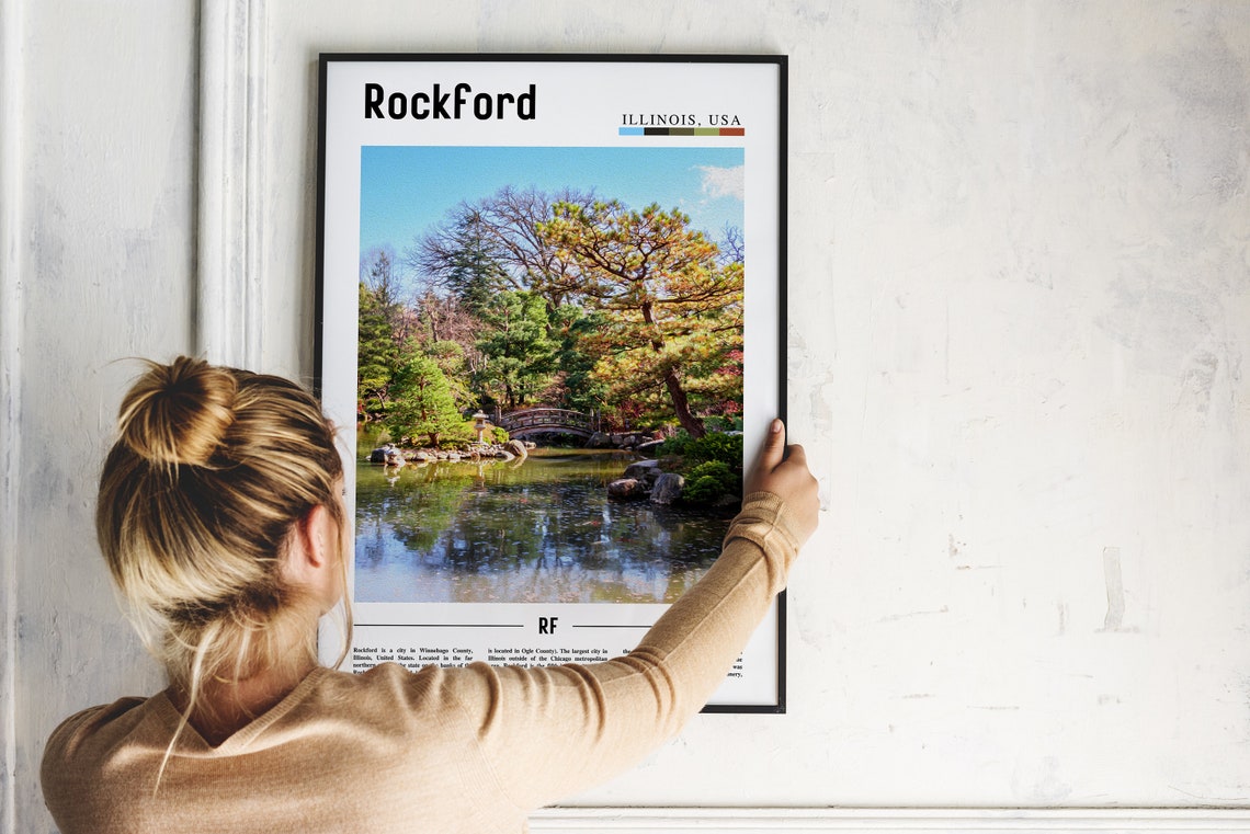 Rockford Poster Rockford Print Rockford Wall Art United States Photo United States Poster United States Print Travel Poster - Image 2