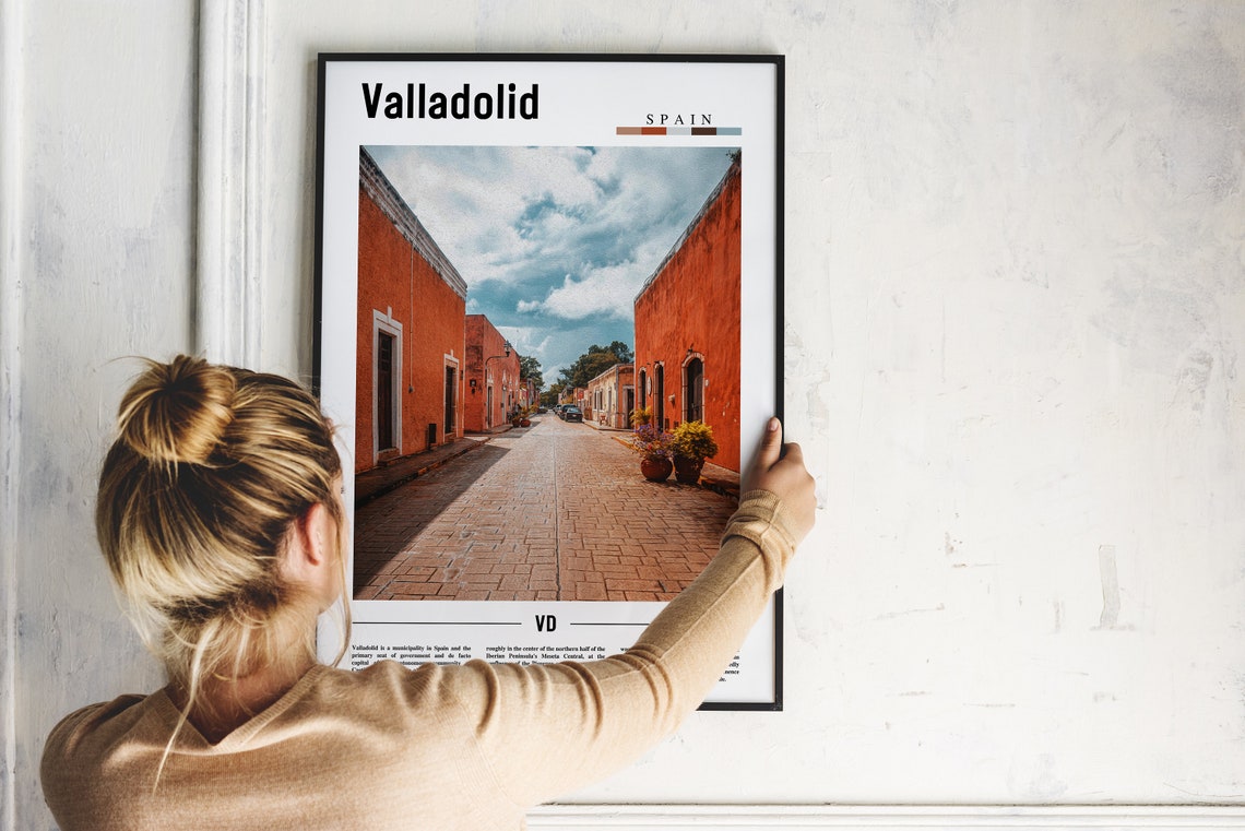 Valladolid Spain Colonial Street Old Town Photography Poster - Image 2