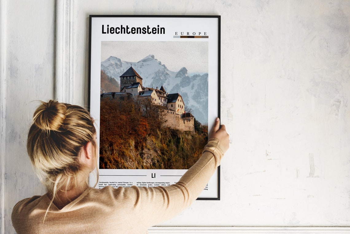 Liechtenstein Poster Liechtenstein Print Liechtenstein Wall Art Europe Photo Europe Poster Europe Print Travel Poster - Image 2