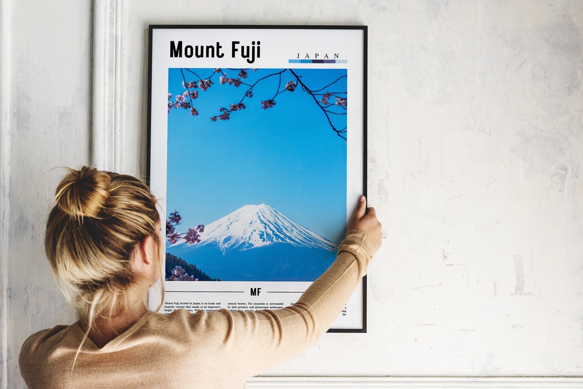 Mount Fuji Japan Cherry Blossom Spring Mountain Photo Poster - Image 2