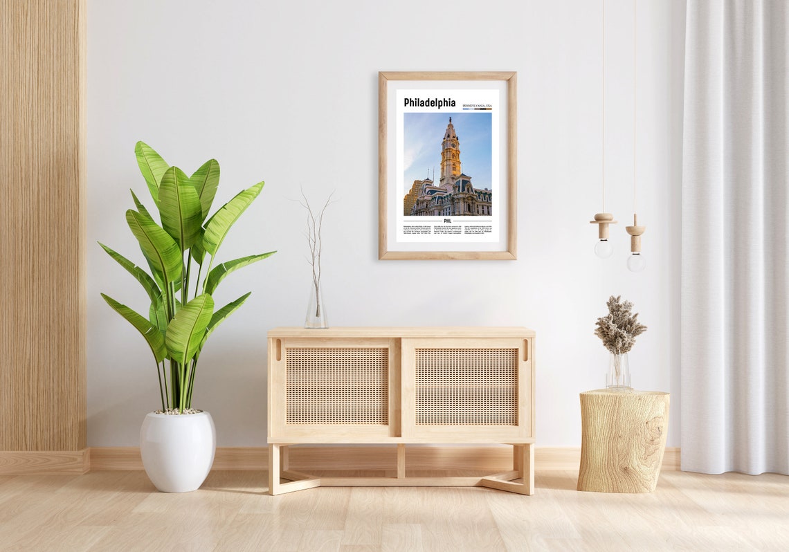 Philadelphia Print Philadelphia Poster Philadelphia Wall Art Oil Painting Poster City Print City Artwork Travel Artwork Travel Wall Art - Image 3