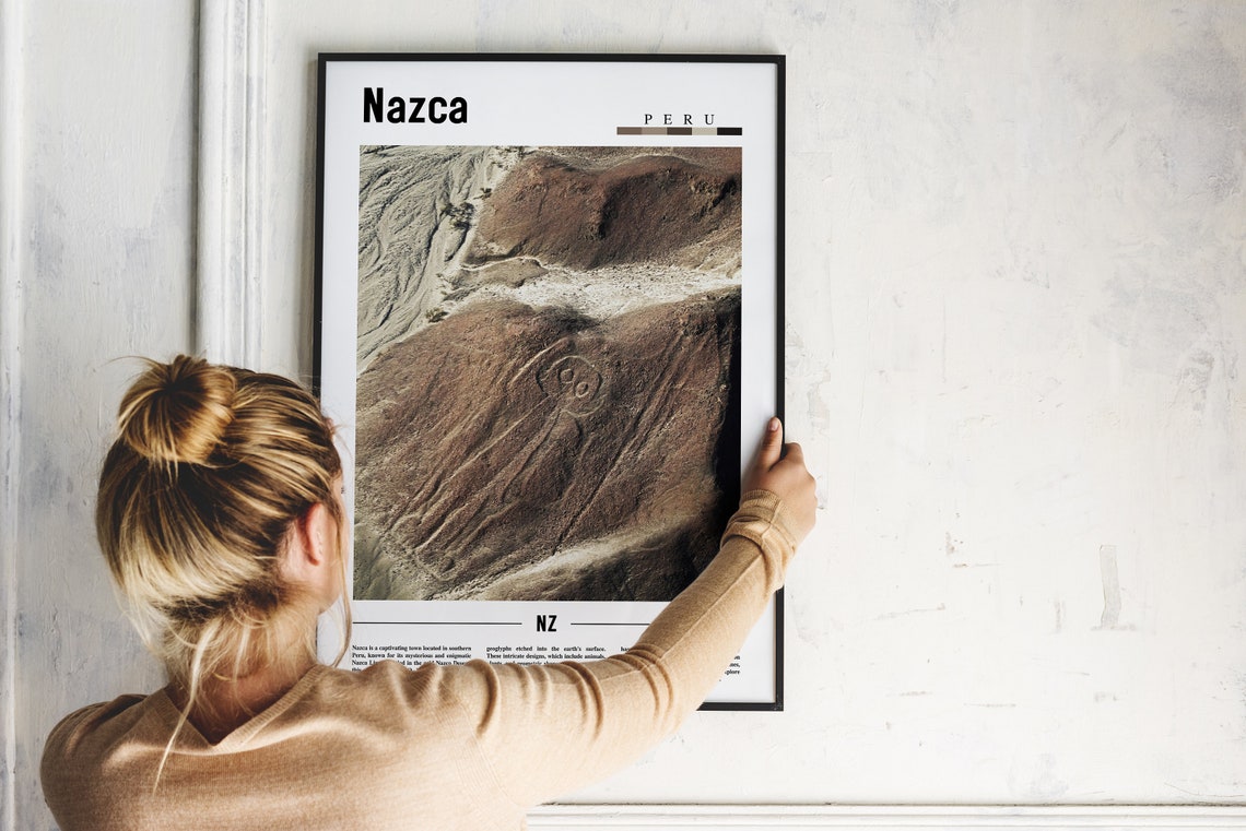 Nazca Lines Peru Aerial Geoglyph Ancient Desert Landmark Travel Poster - Image 2