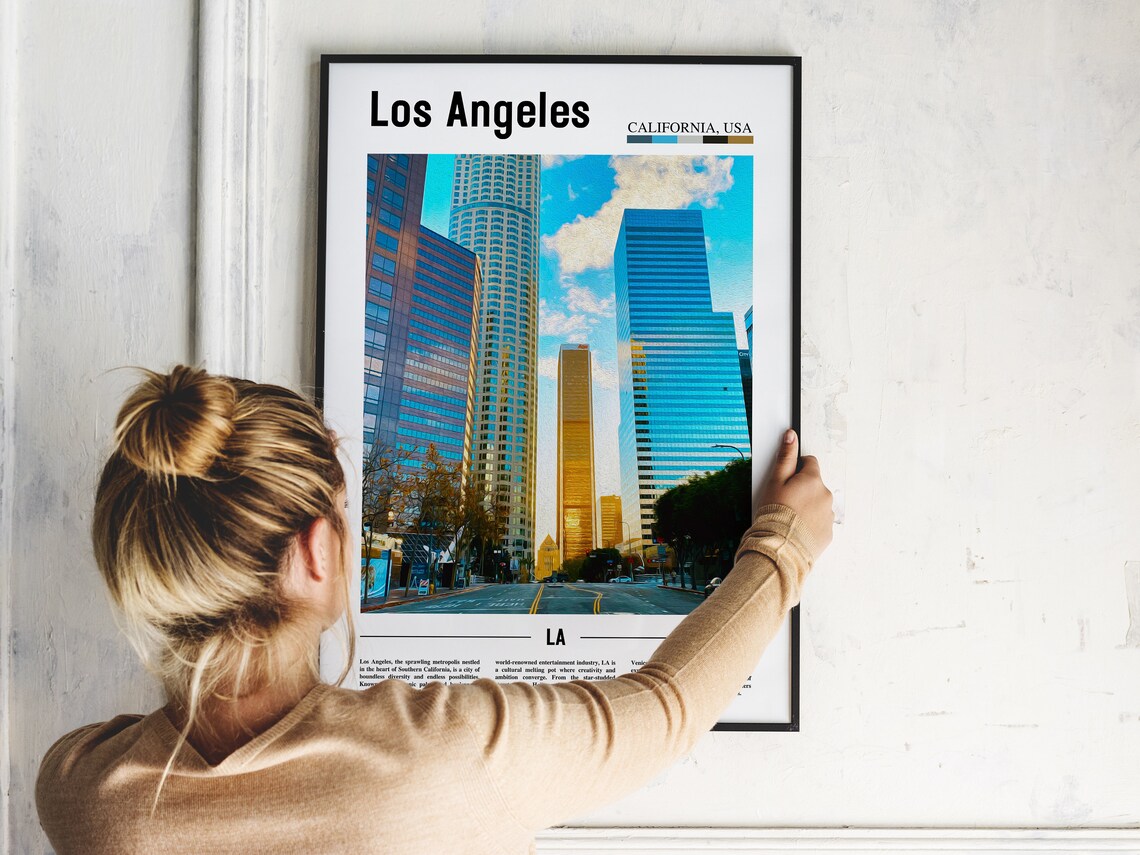 Los Angeles California Downtown Skyscrapers Travel Photo Poster - Image 2