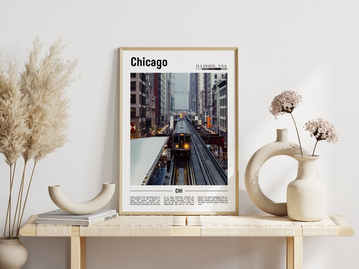 Chicago Print Chicago Poster Chicago Wall Art United States Photo United States Poster United States Print - Image 3