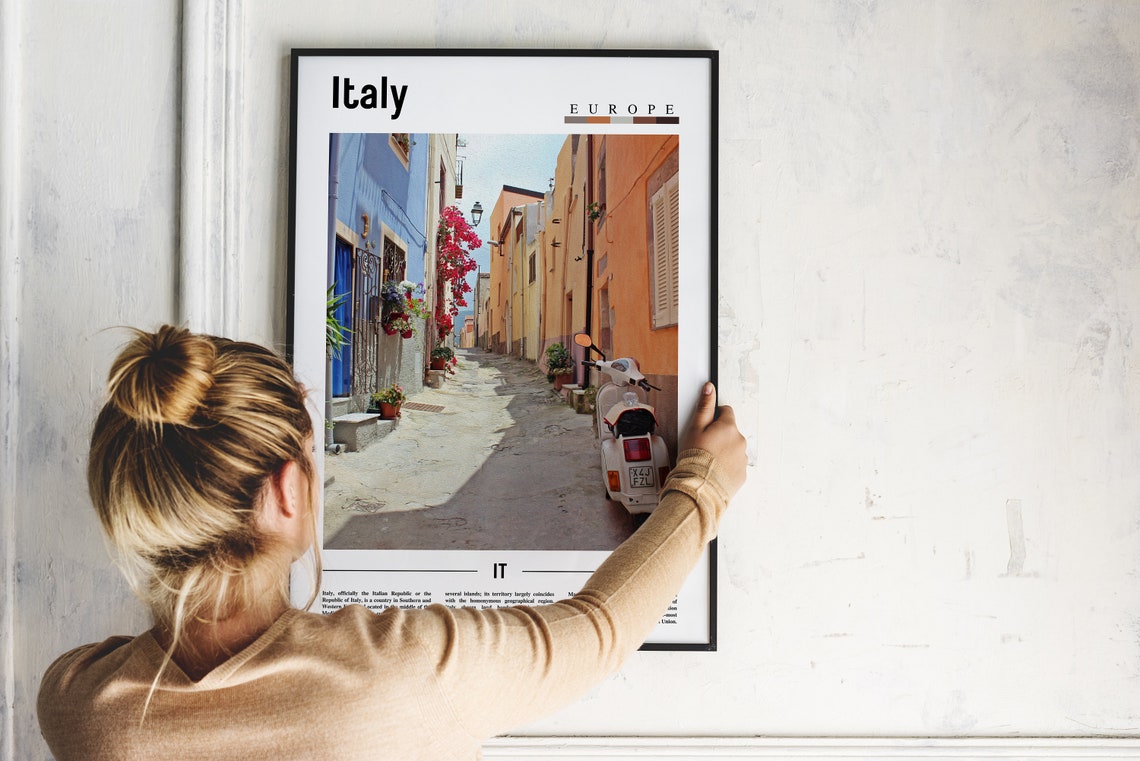 Italy Poster Italy Print Italy Wall Art Italy Photo Italy Poster Italy Print Italy Wall Art Minimal Travel Poster - Image 2