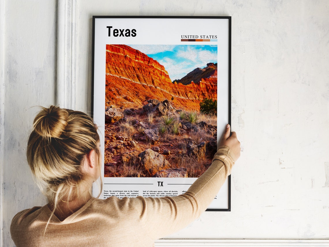Texas Poster Texas Print Texas Wall Art Texas Photo United States Photo United States Poster United States Print - Image 2