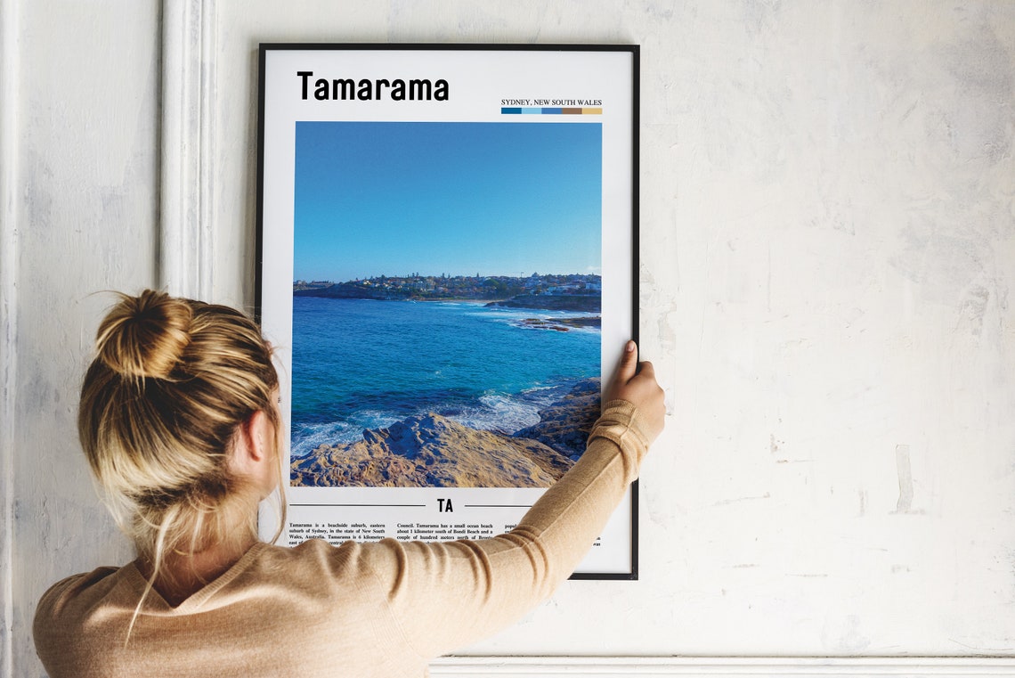 Tamarama Print Tamarama Poster Tamarama Wall Art Oil Painting Poster Colorful City Print City Artwork Travel Artwork Travel Wall Art - Image 2