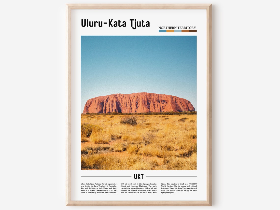 Uluru Kata Tjuta Print Uluru Kata Tjuta Poster Uluru Kata Tjuta Wall Art Minimal Travel Print Minimal City Poster Oil Painting Poster