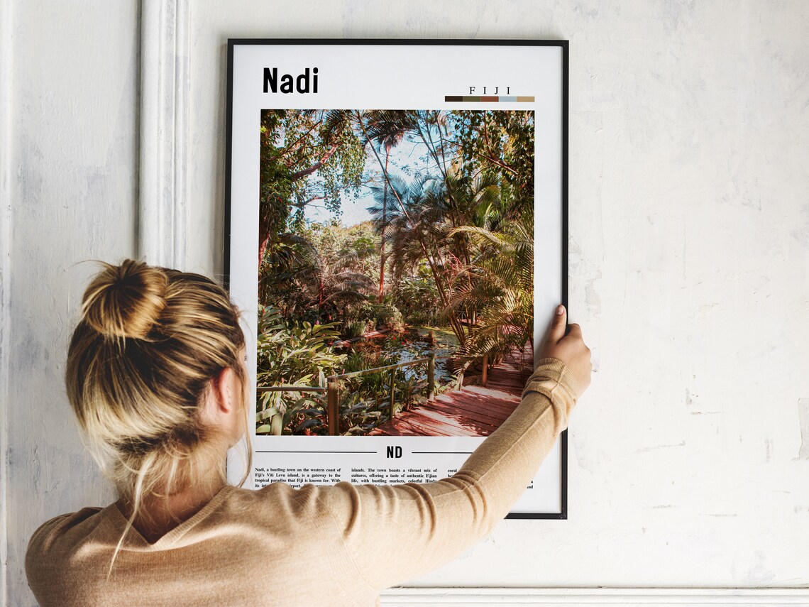 Nadi Fiji Tropical Forest Boardwalk Lush Greenery Travel Poster - Image 2