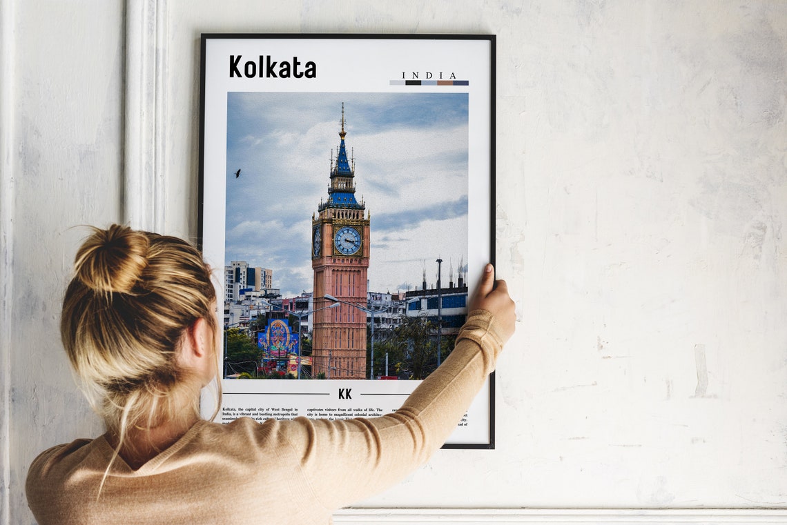 Kolkata Poster Kolkata Print Kolkata Wall Art Asia Print Asia Poster Asia Photo Minimal Travel Poster - Image 2