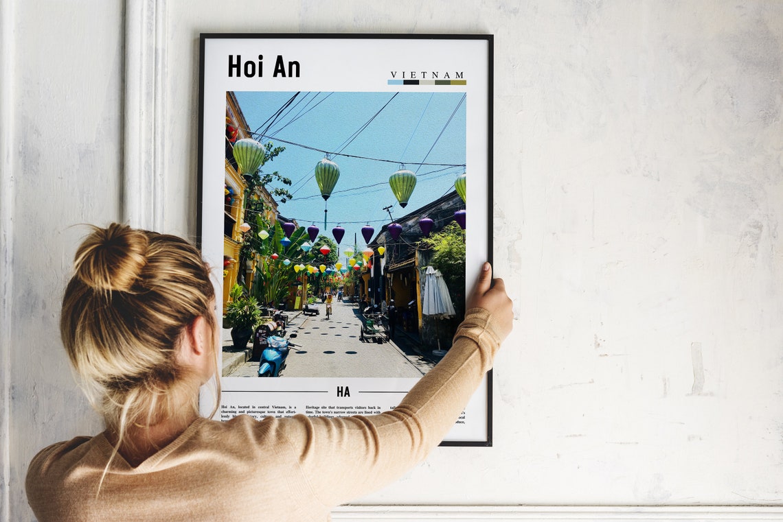 Hoi An Poster Hoi An Print Hoi An Wall Art Asia Print Asia Poster Asia Photo Minimal Travel Poster - Image 2