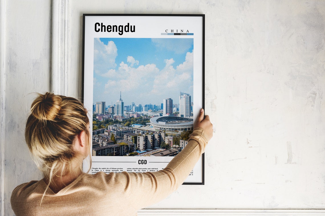Chengdu China City Skyline Daylight Urban Photography Travel Poster - Image 2