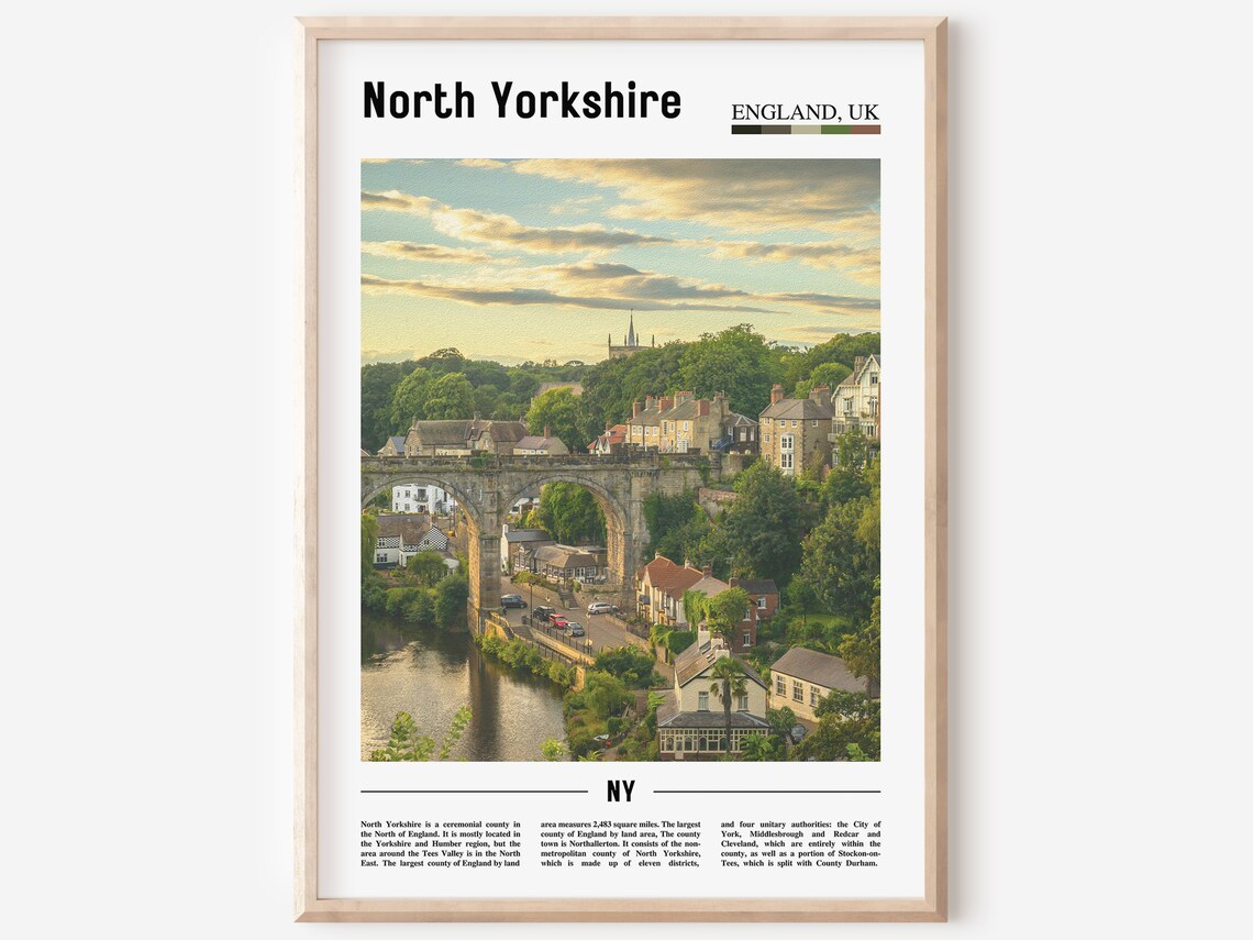 North Yorkshire England UK Travel Photography Poster Viaduct View