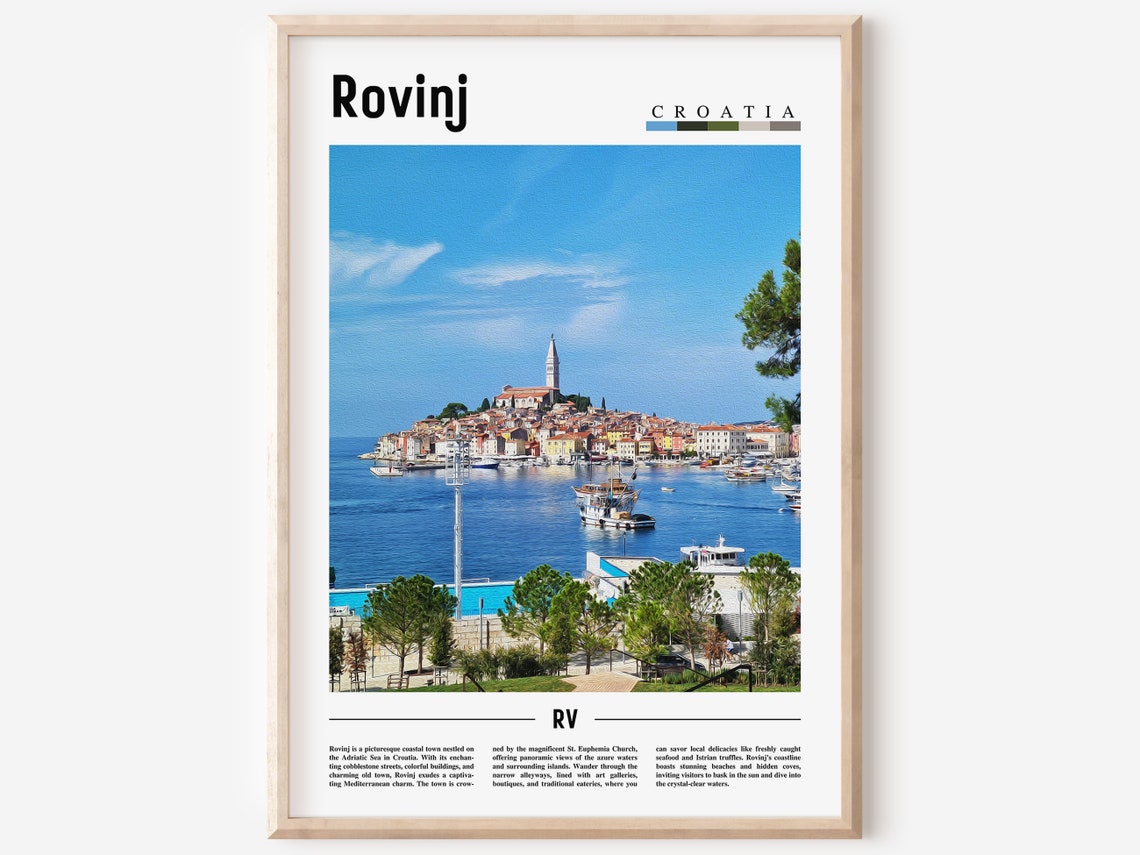 Rovinj Poster Rovinj Print Rovinj Wall Art Europe Photo Europe Poster Europe Print Travel Poster