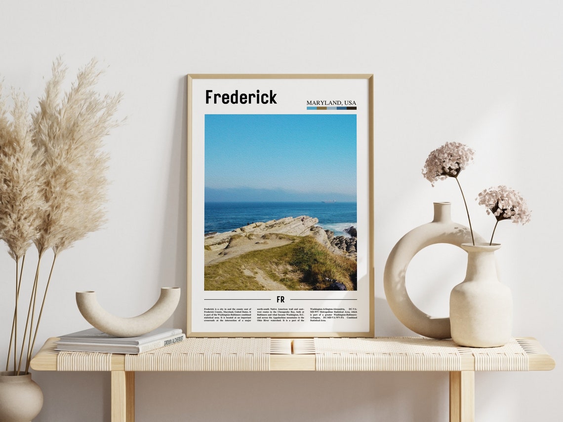 Frederick Print Frederick Poster Frederick Wall Art United States Photo United States Poster United States Print Travel Poster - Image 3