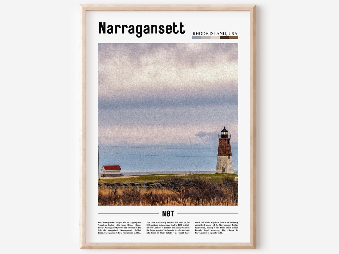 Narragansett Poster Narragansett Print Narragansett Wall Art United States Photo United States Poster United States Print