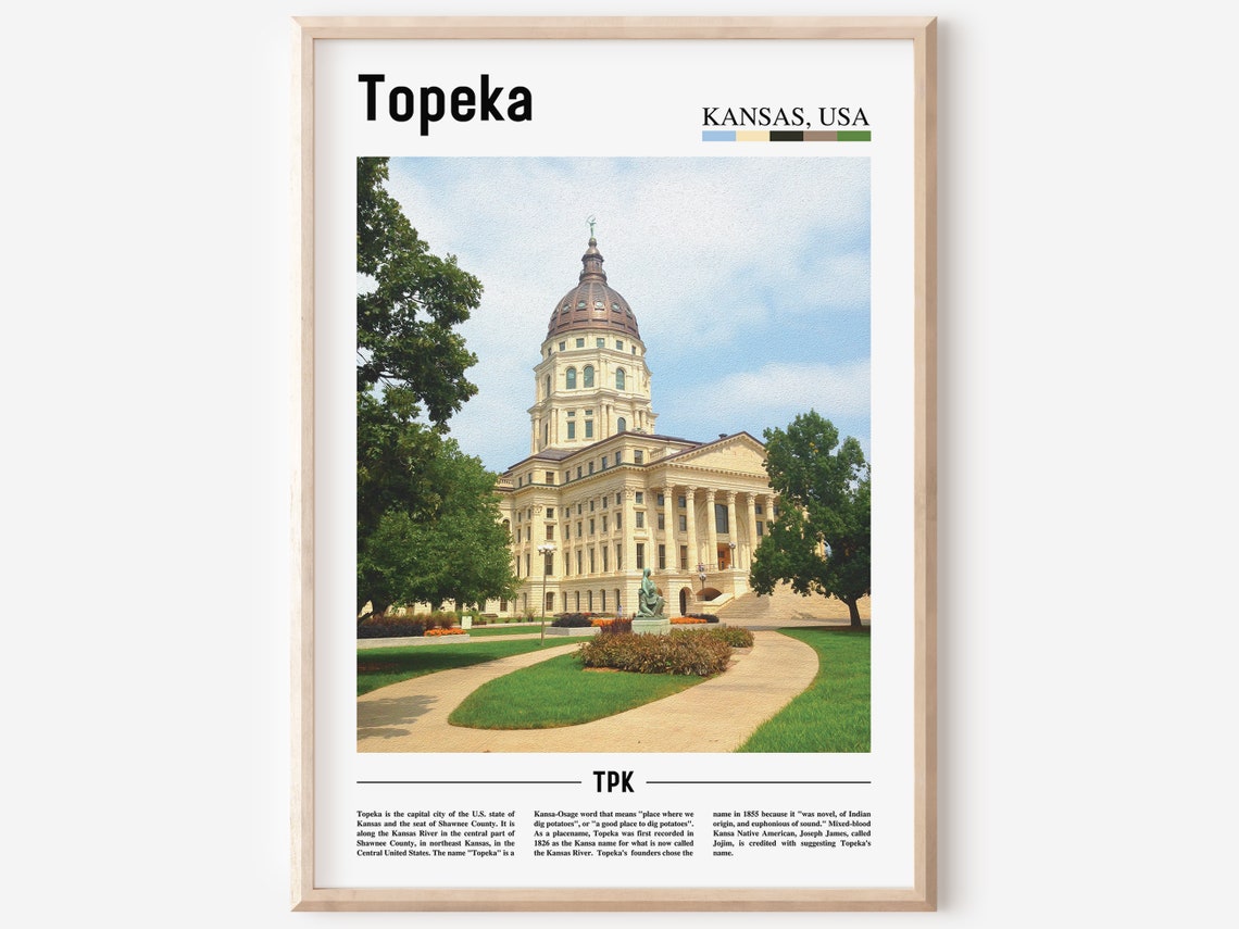 Topeka Kansas State Capitol Historic Landmark Building Photo Poster