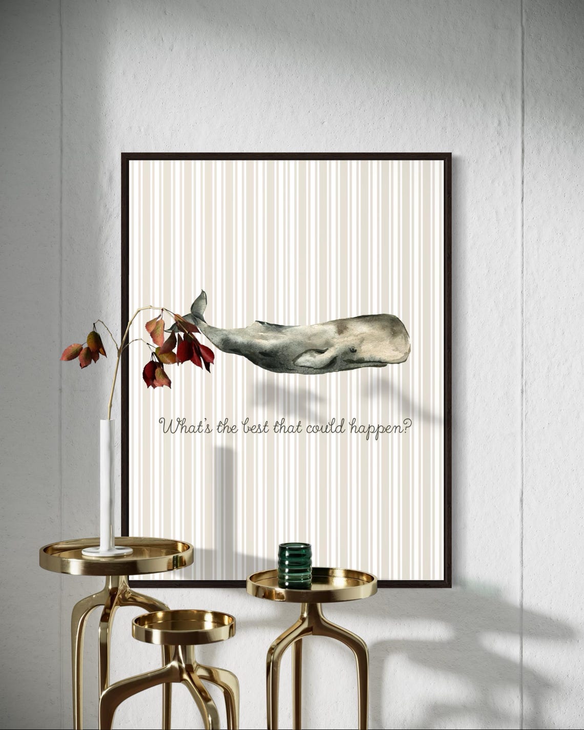 What Is the Best That Could Happen Sperm Whale Quote Poster Nursery - Image 3