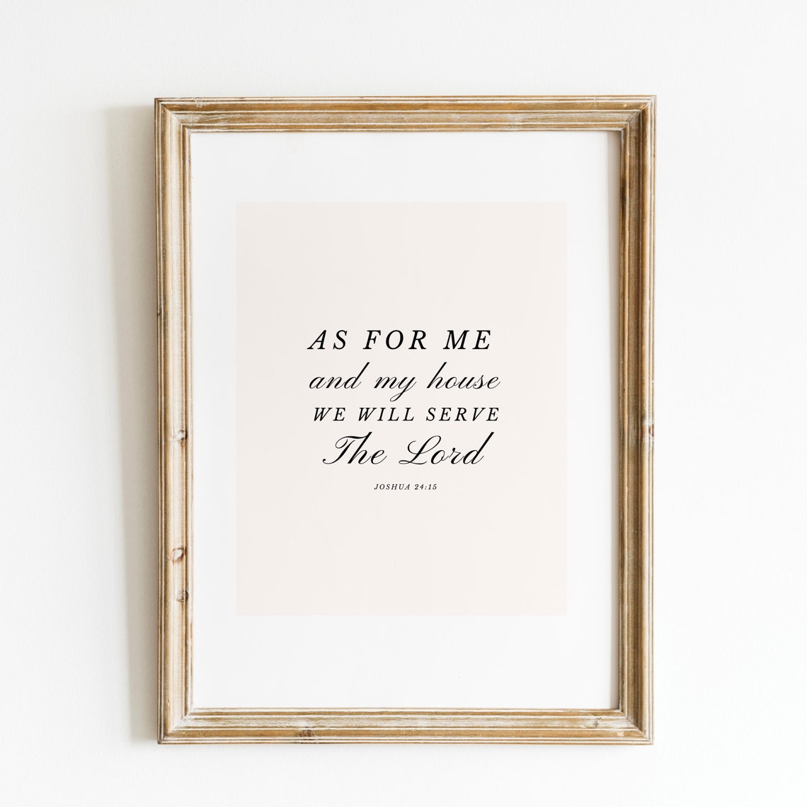 As For Me And My House We Will Serve The Lord Joshua Scripture Poster