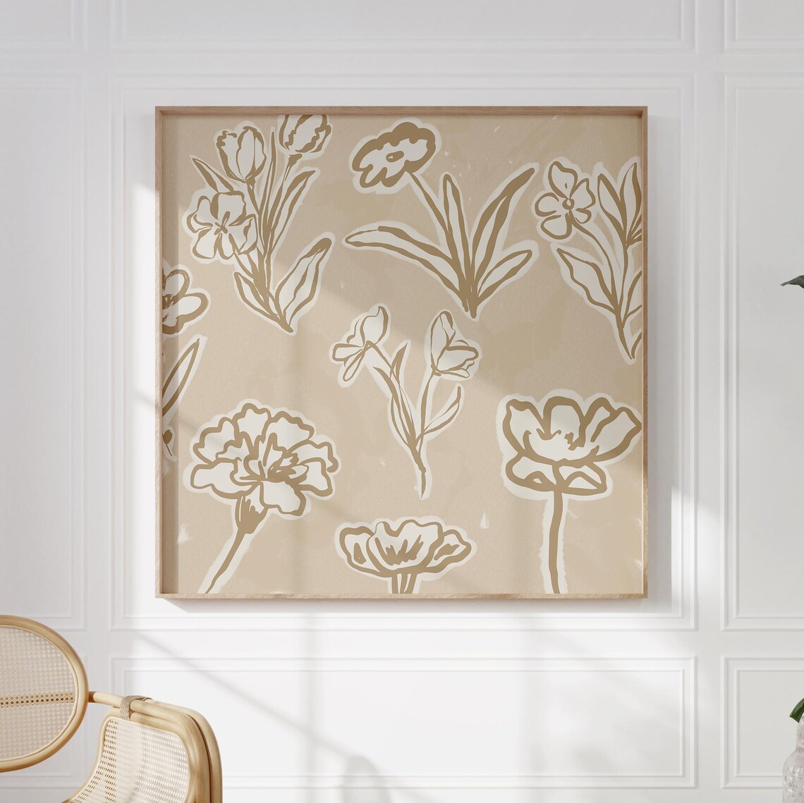Creamy Abstract Delilah Art Print, Modern Decor