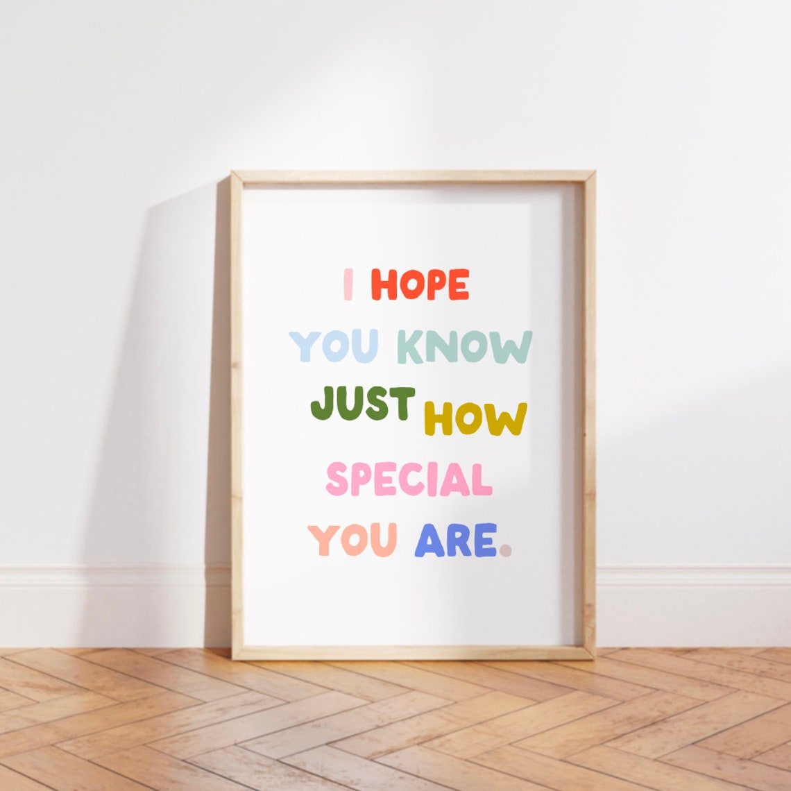 I Hope You Know Just How Special You Are Typography Quote Poster - Image 2