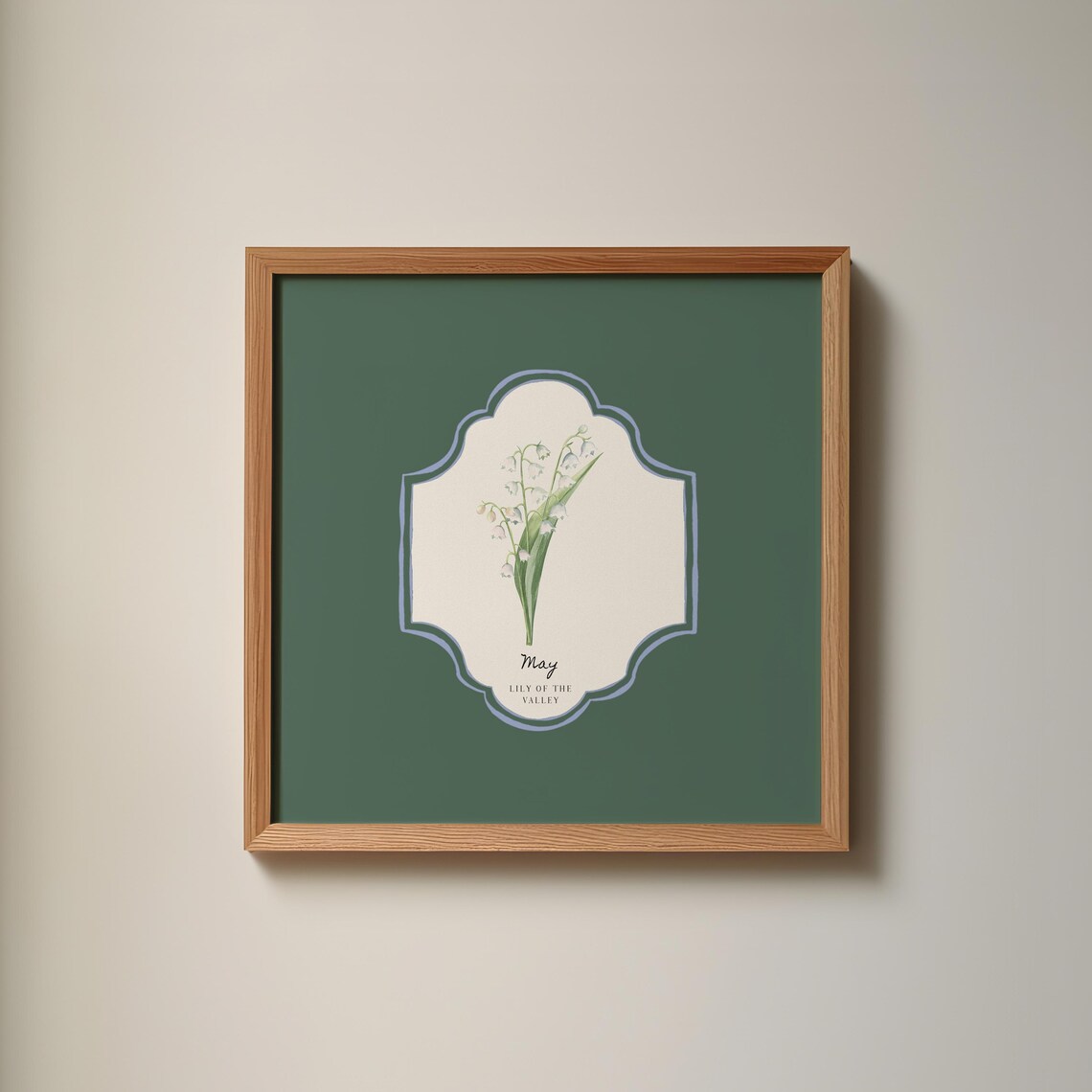 May Birth Month Flower Personalized Gift Art Print