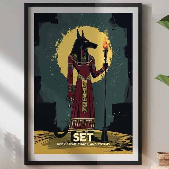 Set Egyptian God Ancient Egypt Mythology Art Print
