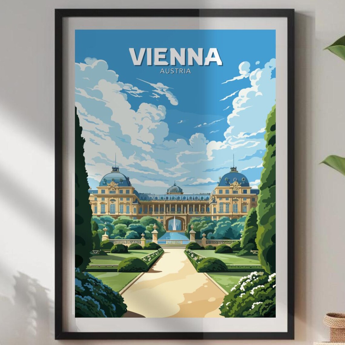 Vienna Austria Schonbrunn Palace Gardens Grand Baroque Poster