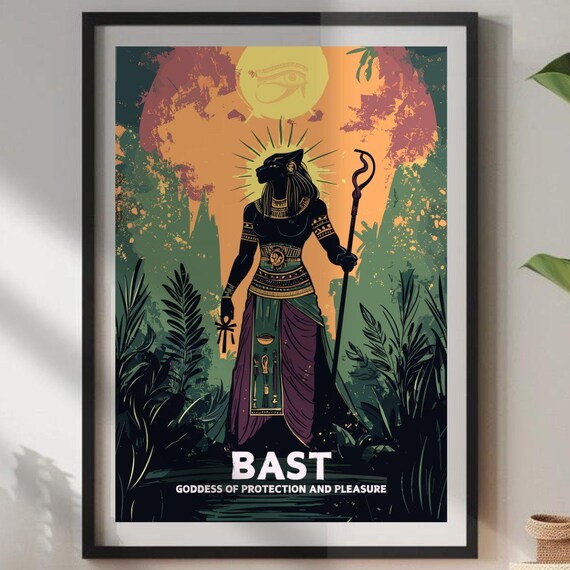 Bast Egyptian Goddess Bastet, Ancient Egypt Art Print